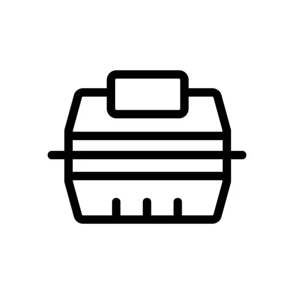 Plastikowy wektor ikony pojemnika. Ilustracja izolowanego symbolu konturu — Wektor stockowy