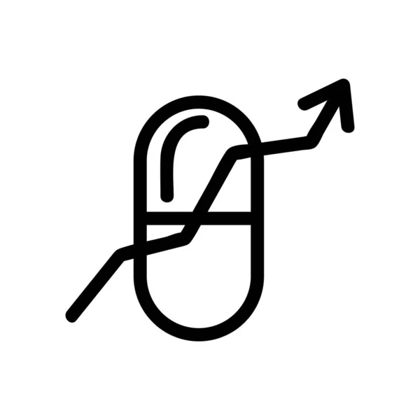 Vetor de ícone de esteróides de pílula. Isolado contorno símbolo ilustração — Vetor de Stock