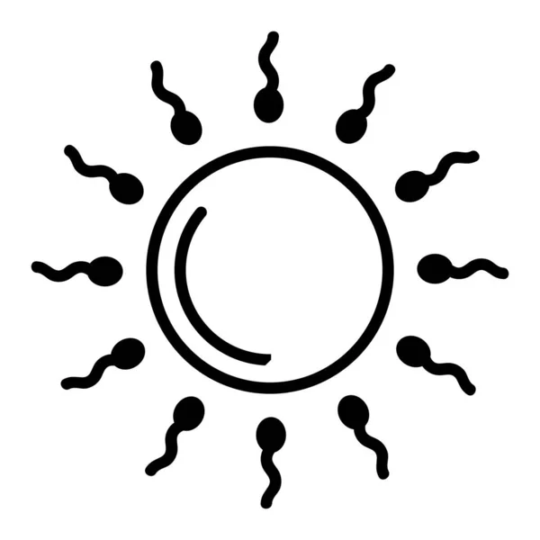 Samenzellen und Eizellen Symbolvektor. Isolierte Kontursymboldarstellung — Stockvektor
