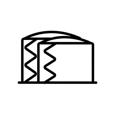 Yakıt tankı ikon vektörü. İzole edilmiş kontür sembolü gösterimi