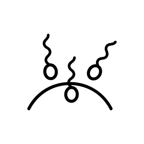 Vecteur d'icône d'insémination artificielle. Illustration de symbole de contour isolé — Image vectorielle