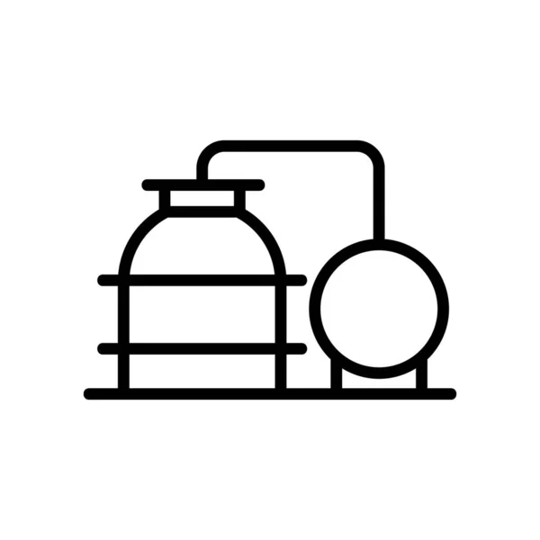 Vecteur icône de stockage de gaz. Illustration de symbole de contour isolé — Image vectorielle