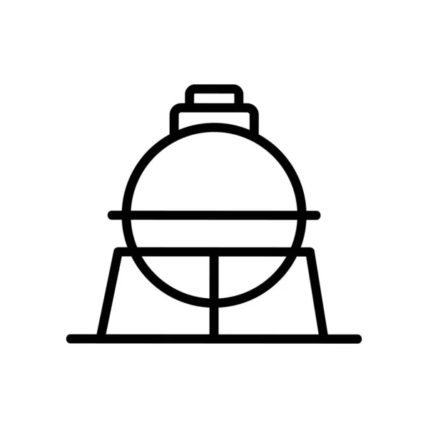 Combustible aceite icono vector de almacenamiento. Ilustración del símbolo de contorno aislado — Archivo Imágenes Vectoriales