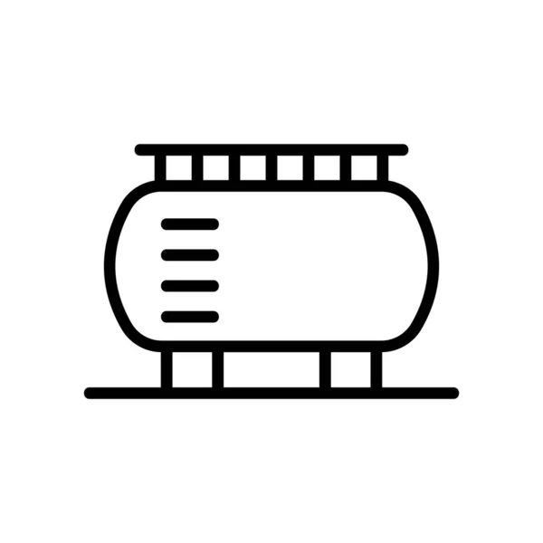 Vettore icona serbatoio del gas. Illustrazione del simbolo del contorno isolato — Vettoriale Stock
