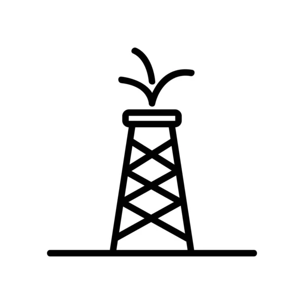 Icono de torre de aceite vector. Ilustración del símbolo de contorno aislado — Vector de stock