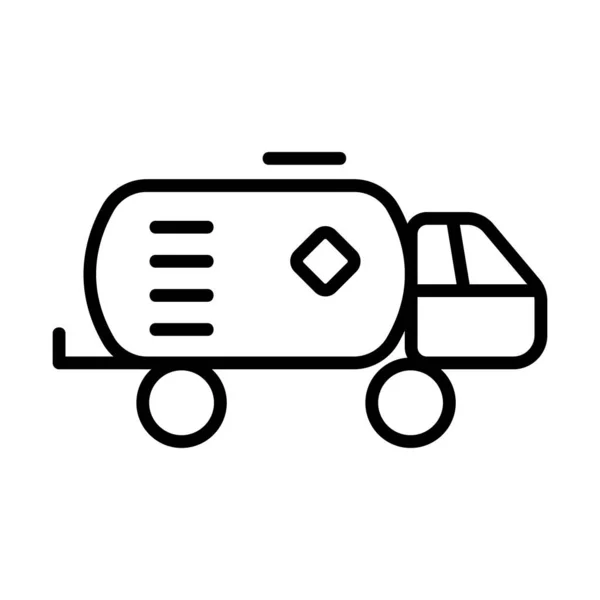 Vetor ícone de transporte de óleo. Isolado contorno símbolo ilustração — Vetor de Stock