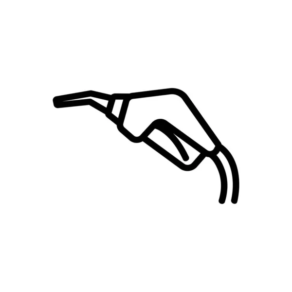 Шланг для значка бензину вектор. Ізольована контурна символьна ілюстрація — стоковий вектор