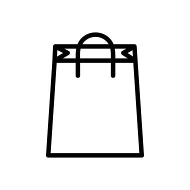 Kağıt paket ikon vektörü. İzole edilmiş kontür sembolü gösterimi