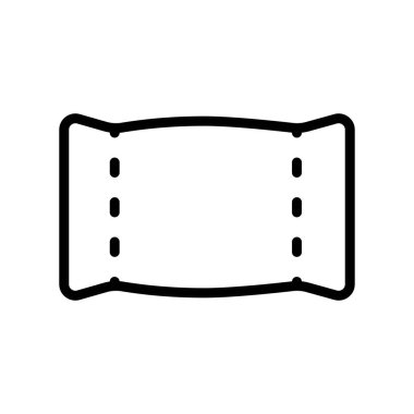 Plastik kutu ikon vektörü. İzole edilmiş kontür sembolü gösterimi