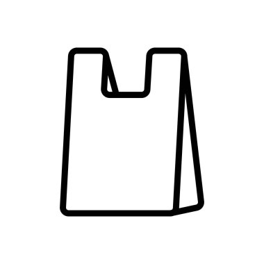 Vektör simgesi saplı paket. İzole edilmiş kontür sembolü gösterimi