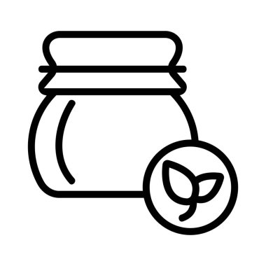 Doğal bal ikonu vektörü. İzole edilmiş kontür sembolü gösterimi