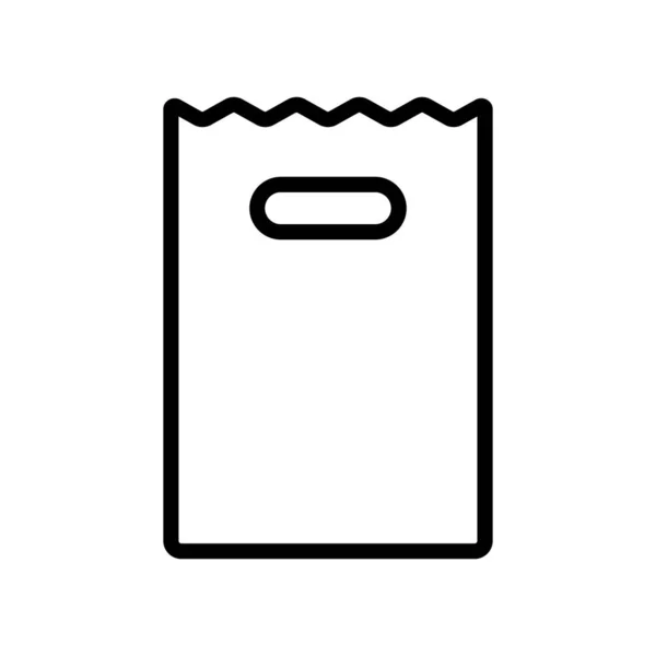 Вектор значка упаковки бумаги. Изолированная контурная иллюстрация — стоковый вектор