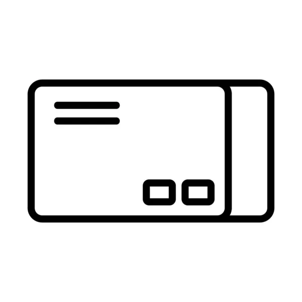 Vetor de ícone de caixa retangular. Isolado contorno símbolo ilustração —  Vetores de Stock