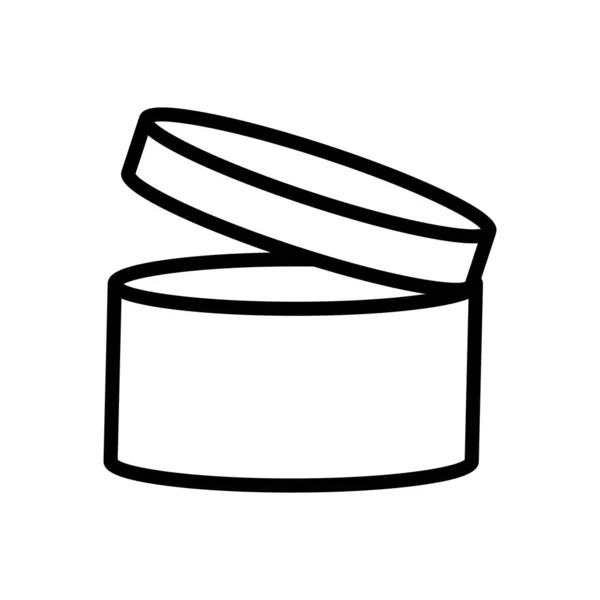 Vetor ícone de caixa redonda. Isolado contorno símbolo ilustração — Vetor de Stock