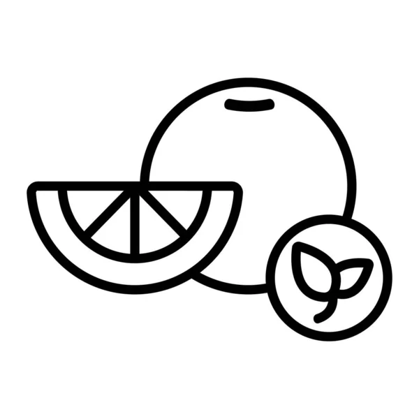 Doğal turuncu vektör ikonu. İzole edilmiş kontür sembolü gösterimi — Stok Vektör