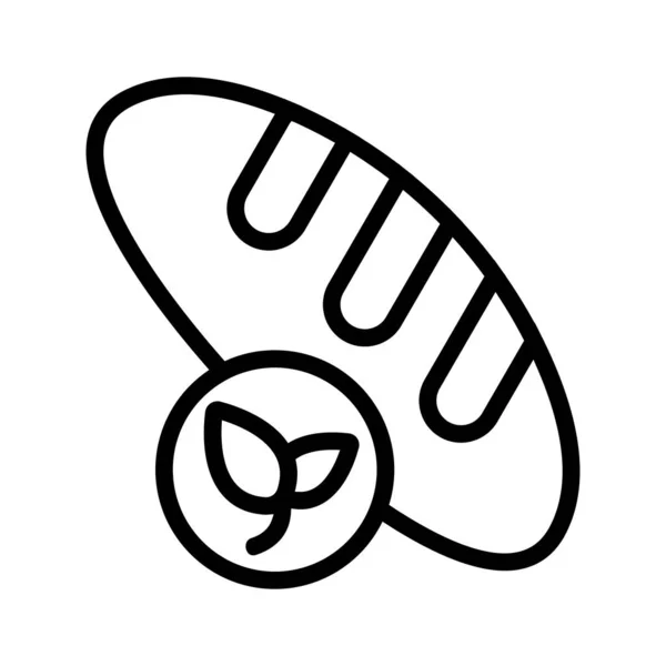 Vettore di icone naturali del pane. Illustrazione del simbolo del contorno isolato — Vettoriale Stock