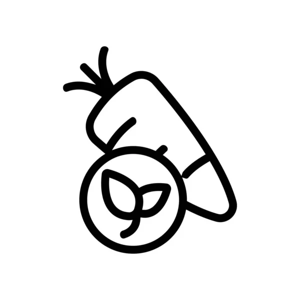 Vector ícone de cenoura natural. Isolado contorno símbolo ilustração —  Vetores de Stock