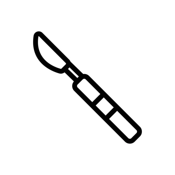 Skalpell ikon vektor. Isolerad kontur symbol illustration — Stock vektor