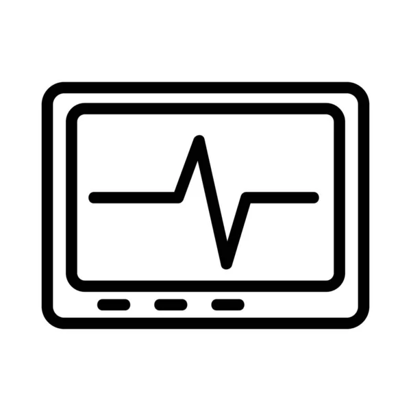 Cardiogram of the heart icon vector. Isolated contour symbol illustration — Stock Vector