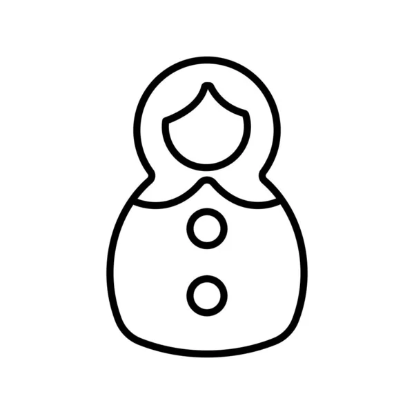 Vector ícone Matreshka. Isolado contorno símbolo ilustração — Vetor de Stock