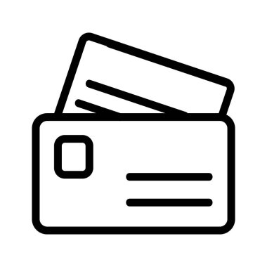 belge simgesi vektörü. İzole edilmiş kontür sembolü gösterimi