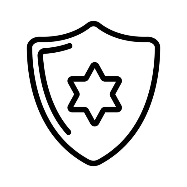 Schilden icoon vector. Geïsoleerde contoursymbool illustratie — Stockvector