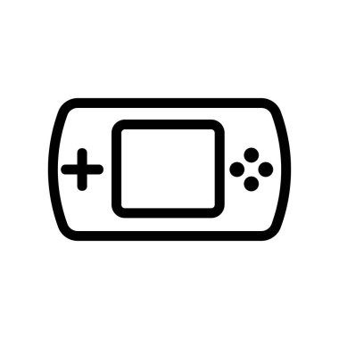 Oyun joystick ikon vektörü. İzole edilmiş kontür sembolü gösterimi