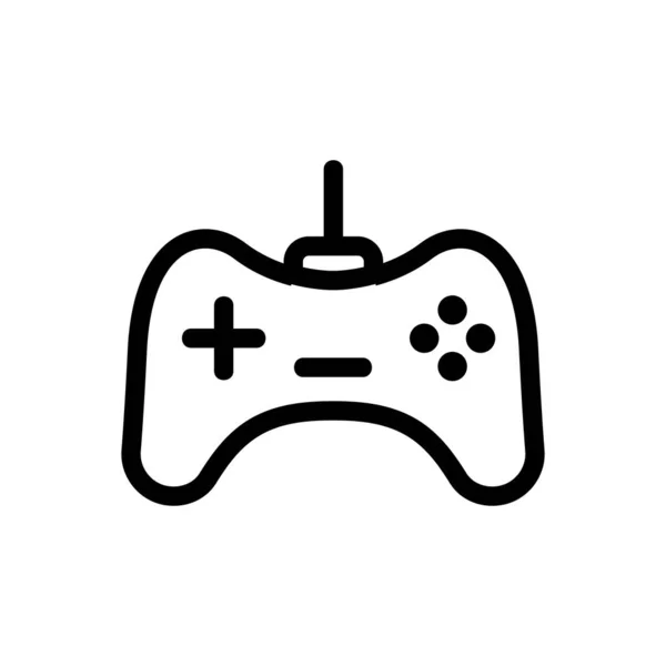 Game joystick icon vector. Isolated contour symbol illustration — Stock Vector