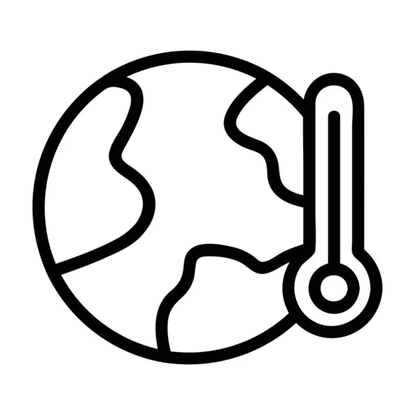 Vektor ikon skleníkového efektu. Izolovaný obrysový symbol ilustrace — Stockový vektor