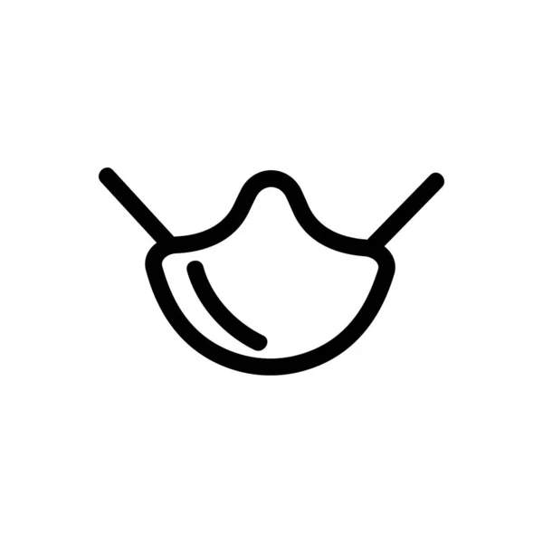 Maschera sul volto del vettore icona. Illustrazione del simbolo del contorno isolato — Vettoriale Stock