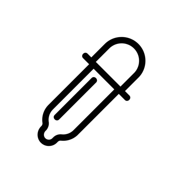 Pipette Icon Vektor. Isolierte Kontursymboldarstellung — Stockvektor