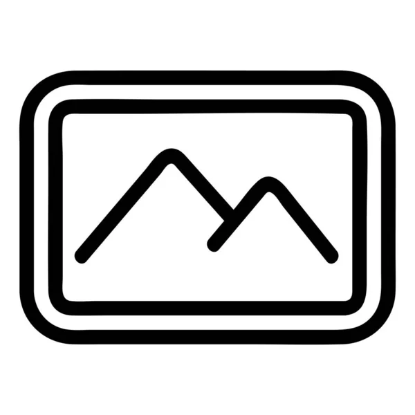 Bild ritning vektor ikon. Isolerad kontur symbol illustration — Stock vektor