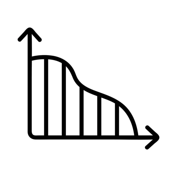 Un vecteur d'icône de tendance descendante. Illustration de symbole de contour isolé — Image vectorielle