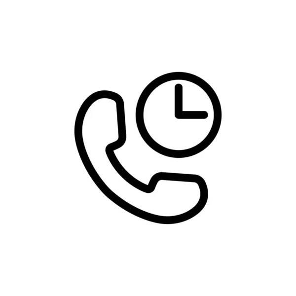 Call time icon vector. Isolated contour symbol illustration — Stock Vector