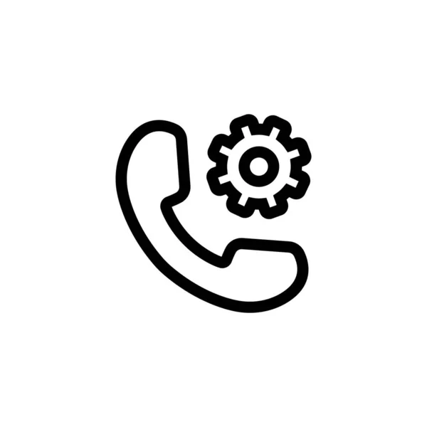 Set up the phone icon vector. Isolated contour symbol illustration – stockvektor