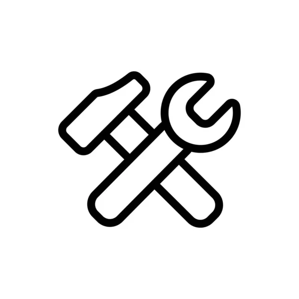 Symbolvektor für Werkzeuge. Isolierte Kontursymboldarstellung — Stockvektor