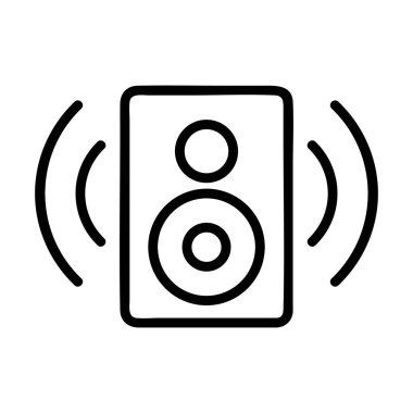 Müzik sütunları simge vektörü. İzole edilmiş kontür sembolü gösterimi