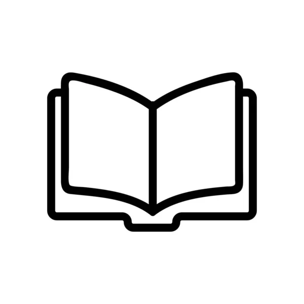 Buch-Symbol-Vektor. Isolierte Kontursymboldarstellung — Stockvektor