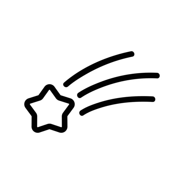The shooting star is a vector icon. Isolated contour symbol illustration — Stock Vector