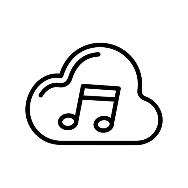 Répertoire musical icône vecteur. Illustration de symbole de contour isolé — Image vectorielle