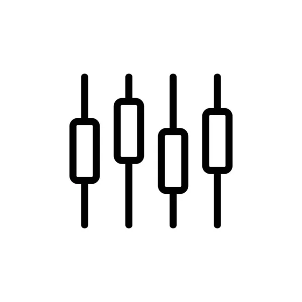 Musikinställning ikon vektor. Isolerad kontur symbol illustration — Stock vektor