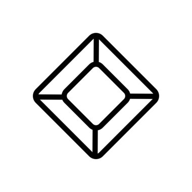 Amber ikon vektörü. İzole edilmiş kontür sembolü gösterimi