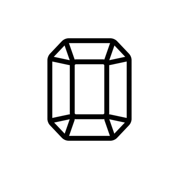 Topáz ikon vektor. Elszigetelt körvonalszimbólum illusztráció — Stock Vector