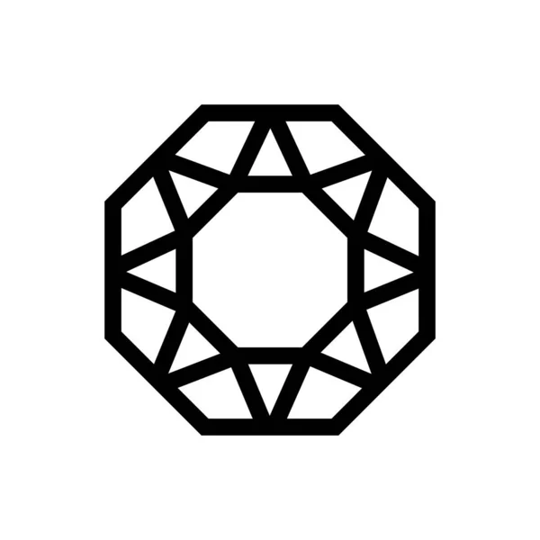 Wektor diamentowej ikony. Ilustracja izolowanego symbolu konturu — Wektor stockowy