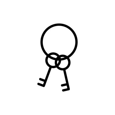 Simge vektör erişim anahtarları. İzole edilmiş kontür sembolü gösterimi