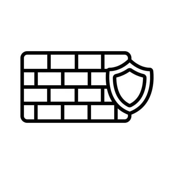 Vetor ícone de proteção de dados. Isolado contorno símbolo ilustração — Vetor de Stock