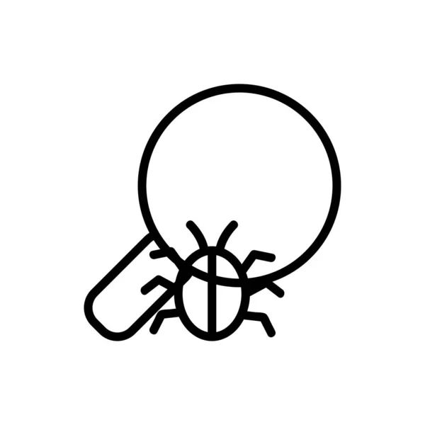 Search for the virus icon vector. Isolated contour symbol illustration — ストックベクタ