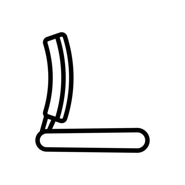 Haare Rasiermesser Symbol Vektor. Isolierte Kontursymboldarstellung — Stockvektor