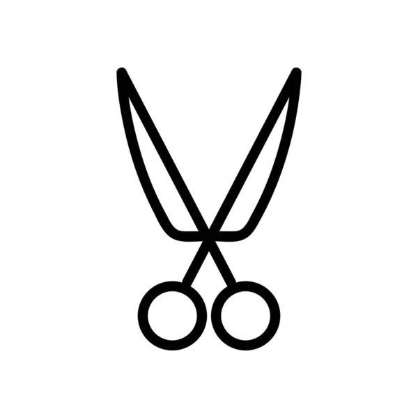 Ножиці для зачіски іконка вектор. Ізольована контурна символьна ілюстрація — стоковий вектор