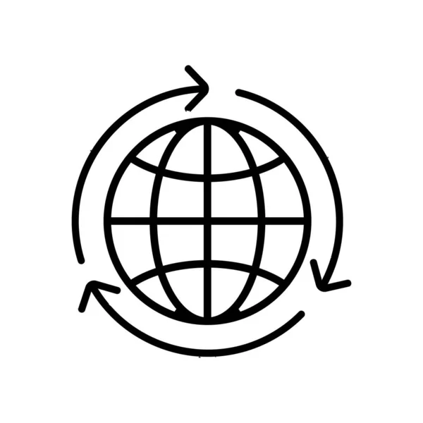 Le vecteur d'icône de l'industrie mondiale. Illustration de symbole de contour isolé — Image vectorielle